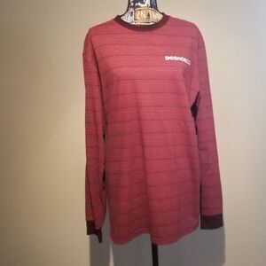 DC SHOE COMPANY LONG SLEEVE SKATER SHIRT LARGE B2